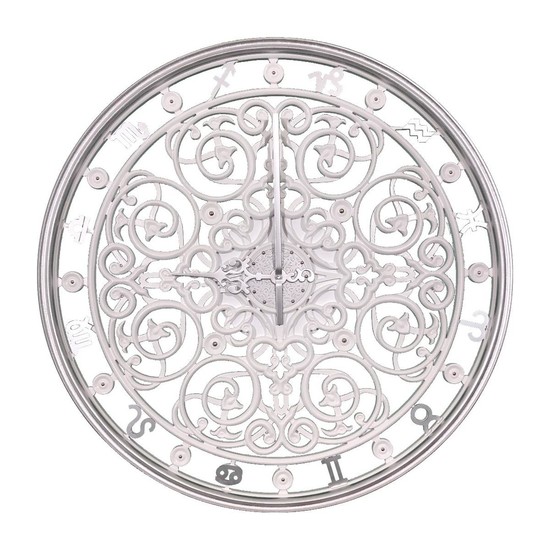 Настенные часы Zodiac Silver/White 90